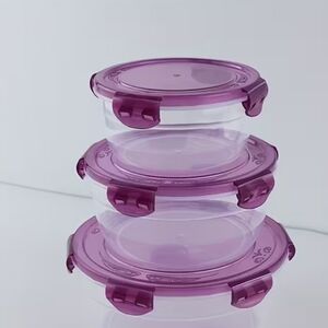 Purple Airtight Food Storage Container With Lids Set